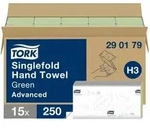 Tork Advanced 100% Recycelt Papierhandt&uuml;cher H3 V-falz (zick-zack) Gr&uuml;n 2-lagig
