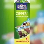 Toppits Allzweckbeutel, 20 x 15 cm, mit Zipper, 1 Liter, 28 St&uuml;ck