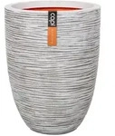 Capi Blumentopf Nature Rib Elegant Niedrig 36x47 cm Elfenbein KOFI782