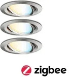 Paulmann LED Einbauleuchte Smart Home Zigbee 3.0 Nova Plus Coin Basisset schwenkbar 
