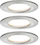 Paulmann LED Einbauleuchte Nova Coin Basisset starr IP44 rund 78mm Coin 3x6W...