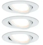 Paulmann LED Einbauleuchte Nova Coin 3er-Set schwenkbar rund 84mm 50&deg; Coin 3x6W
