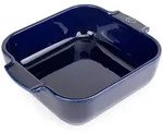PEUGEOT Keramik Auflaufform APPOLIA 21cm Quadratisch Blau Sp&uuml;lmaschinenfest