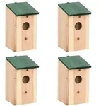 vidaXL Vogelh&auml;user 4 Stk. Holz 12x12x22 cm