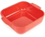 PEUGEOT Keramik Auflaufform APPOLIA 21cm Quadratisch Rot Sp&uuml;lmaschinenfest