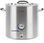 Klarstein Brauheld Pur 35 Maischekessel 35 Liter ohne Heizelement EdelstahlSilber