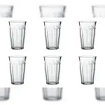Duralex 6 x Wasserglas, Longdrinkglas, Hartglas, transparent, 50cl, &Oslash; 9.4cm,