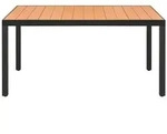 vidaXL Gartentisch Braun 150x90x74 cm Aluminium und WPC