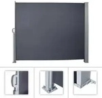 UAC Seitenmarkise 180 x 300 cm Sichtschutz Sonnenschutz 280 g/m2Balkon...