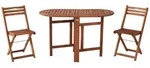 Merxx Porto Set 3tlg., 2 Klappst&uuml;hle, 1 Klappentisch 120 x 60 cm, Eukalyptus