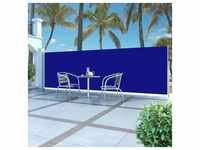 vidaXL Ausziehbare Seitenmarkise 160 x 500 cm Blau