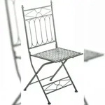 CLP Klappstuhl Asina Metall HBT: 95x40x40 cm antik-gr&uuml;n