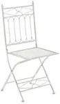 CLP Klappstuhl Asina Metall HBT: 95x40x40 cm antik wei&szlig;