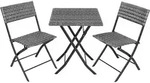 tectake Rattan Balkonset Trevi Grau