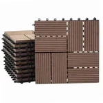 Mendler WPC Bodenfliese Rhone, Holzoptik Balkon/Terrasse, 11x je 30x30cm = 1qm ~