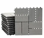 Mendler WPC Bodenfliese Rhone, Holzoptik Balkon/Terrasse, 11x je 30x30cm = 1qm ~