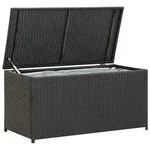 vidaXL Gartenbox Poly Rattan 100x50x50 cm Schwarz