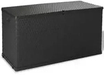 vidaXL Garten-Aufbewahrungsbox Anthrazit 120x56x63 cm PP Rattan