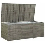 vidaXL Gartenbox Poly Rattan 180x90x70 cm Grau