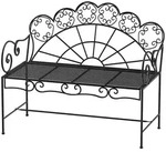Outsunny - Gartenbank - 107Lx55.5Wx90.5Hcm - Schwarz