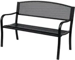 Outsunny - Gartenbank - B127 x T60 x H87cm - schwarz