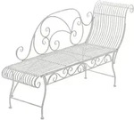 CLP Gartenbank Karma Metall HBT: 78x156x46 cm antik wei&szlig;