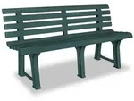 vidaXL Gartenbank 145,5 cm Kunststoff Gr&uuml;n