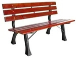 Lex Parkbank Tannenholz Gartenbank Sitzbank Holz Metall Terrasse Balkon 120x70cm :