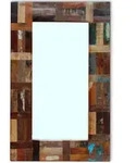 vidaXL Spiegel Altholz 80x50 cm