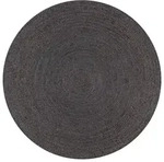 vidaXL Teppich Handgefertigt Jute Rund 120 cm Dunkelgrau