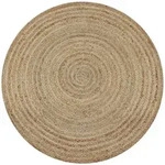 vidaXL Teppich Jute Geflochten 150 cm Rund