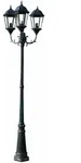 vidaXL Gartenlaterne 3-flammig 230 cm Dunkelgr&uuml;n/Schwarz Aluminium