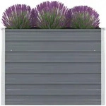 vidaXL Hochbeet 100 x 100 x 77 cm Verzinkter Stahl Grau