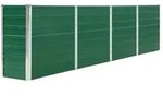 vidaXL Hochbeet 320 x 40 x 77 cm Verzinkter Stahl Gr&uuml;n