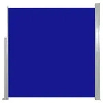 vidaXL Ausziehbare Seitenmarkise 140 x 300 cm, Blau, Modell Ventura Design