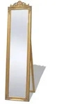 vidaXL Standspiegel im Barock-Stil 160x40 cm Gold