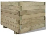 vidaXL Hochbeet 50x50x40 cm Holz Quadratisch