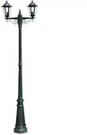 vidaXL Gartenlaterne 2-flammig 215 cm Dunkelgr&uuml;n/Schwarz Aluminium