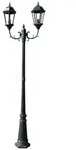 vidaXL Gartenlaterne 2-flammig 230 cm Dunkelgr&uuml;n/Schwarz Aluminium