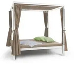 Blumfeldt Senator Lounge Gartenliege 188x208x205cm Sonnendach Polyester Stahl Warmes
