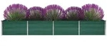 vidaXL Garten-Hochbeet Verzinkter Stahl 320x80x45 cm Gr&uuml;n
