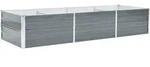 vidaXL Garten-Hochbeet Verzinkter Stahl 240x80x45 cm Grau