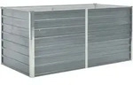 vidaXL Hochbeet 160 x 80 x 77 cm Verzinkter Stahl Grau