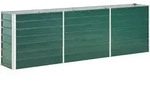 vidaXL Garten-Hochbeet Verzinkter Stahl 240&times;40&times;77 cm Gr&uuml;n