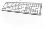 Hama KC-700 Tastatur USB QWERTZ Silber Office Slim