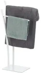 Relaxdays Handtuchst&auml;nder mit 2 Stangen, Freistehender Handtuchhalter eckig,