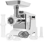 Klarstein Kraftprotz elektrischer Fleischwolf 700 W Kupfermotor Edelstahl Wei&szlig;