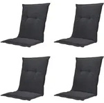 MADISON Kissen niedrig Basic 4er-Set schwarz