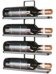 DanDiBo 2er Set Weinregal Metall Schwarz Wand 4-Wine erweiterbar Flaschenregal