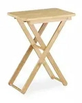 Relaxdays Beistelltisch klappbar, Bambus Holz, Klapptisch klein, rechteckig, HBT: ca.